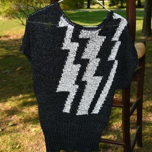 Mink Pink Lightning Bolt Sweater Tunic S